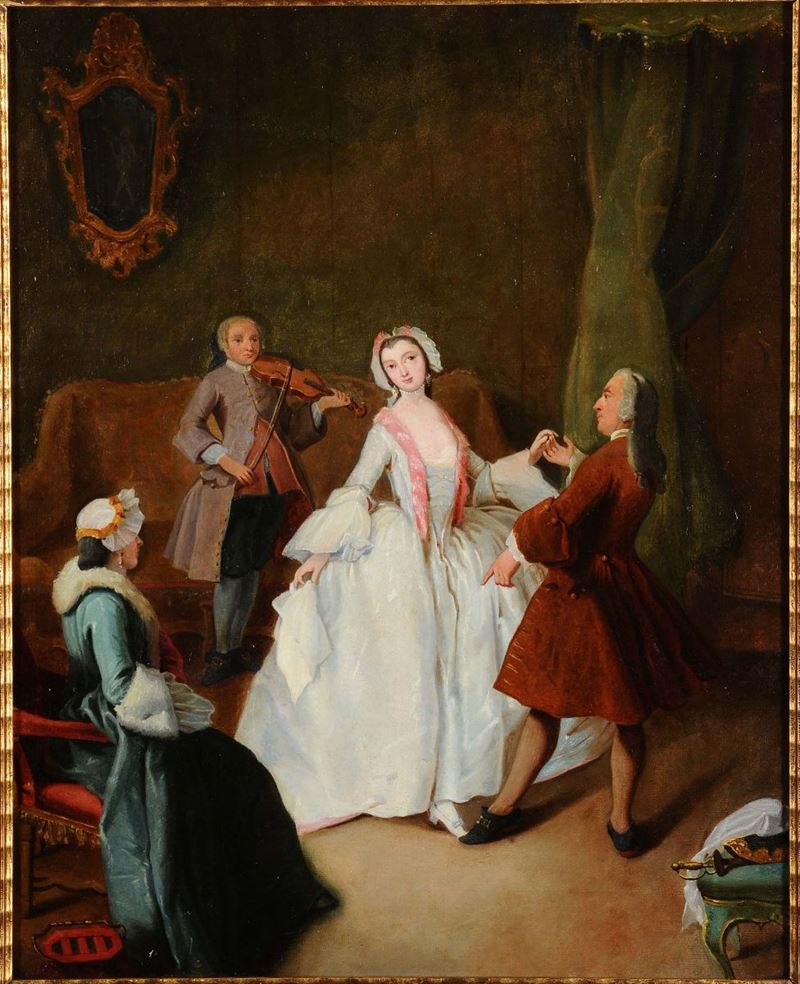 Anonimo del XIX secolo Il ballo  - Auction 19th and 20th Century Paintings - Cambi Casa d'Aste