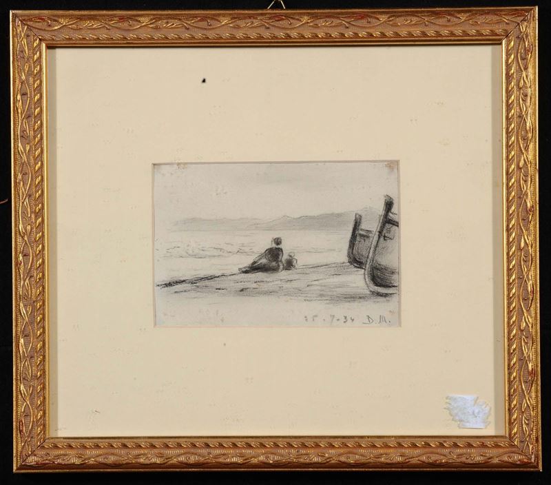 Davide Musso Pescatori  - Asta Dipinti del XIX e XX secolo - Cambi Casa d'Aste