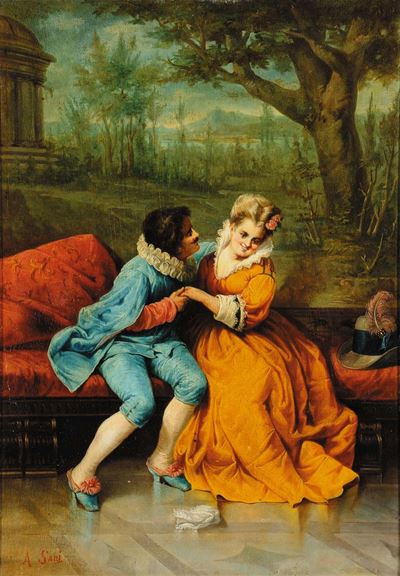 Alessandro Sani (1879-1921)scena Galante