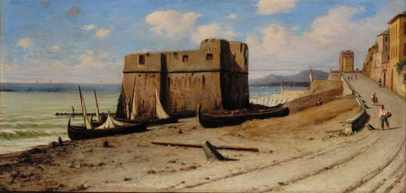 Carlo Jotti (1826-1905) Il castelluccio di Pegli  - Auction 19th and 20th Century Paintings - Cambi Casa d'Aste