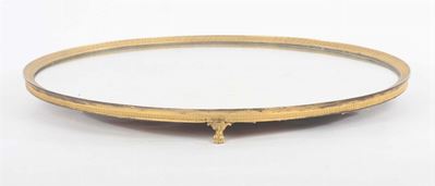 Centrotavola Circolare in Bronzo Dorato, XIX Secolo