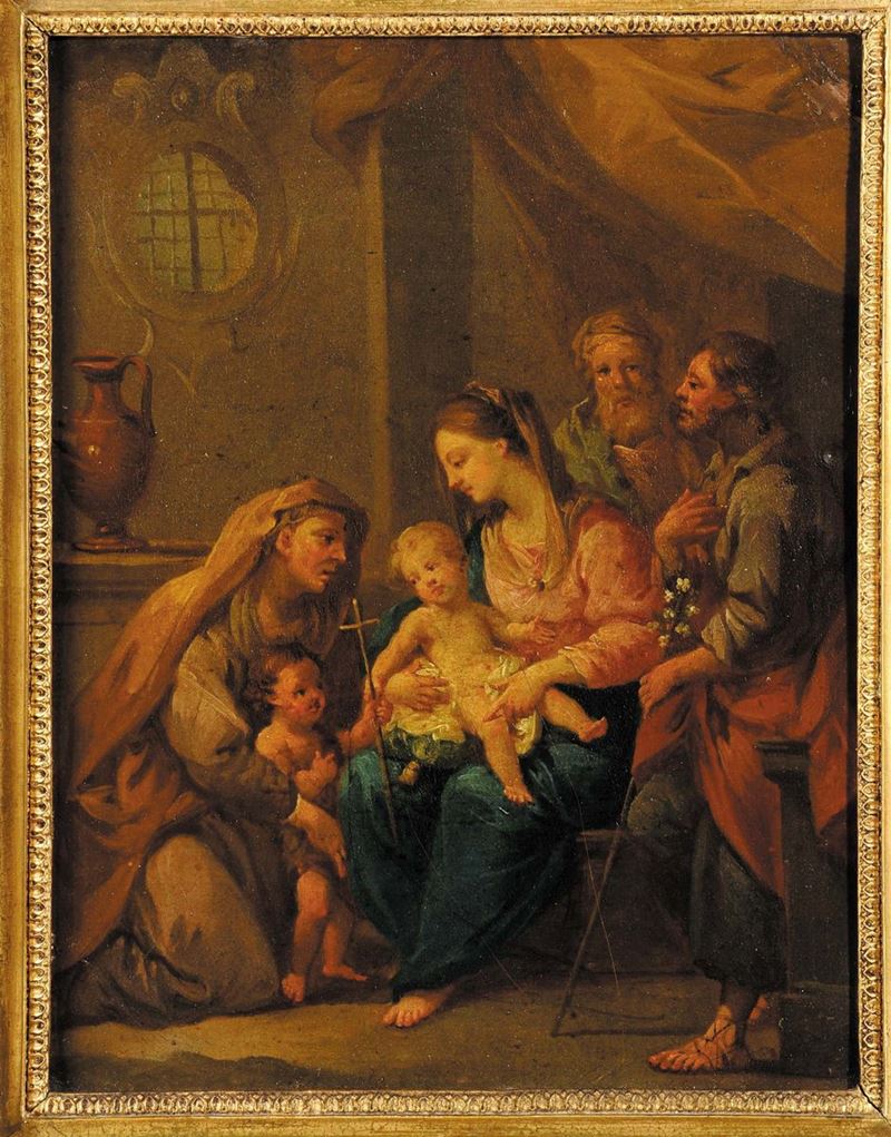 Scuola del XVIII secolo Sacra Famiglia  - Asta Antiquariato e Dipinti Antichi - Cambi Casa d'Aste