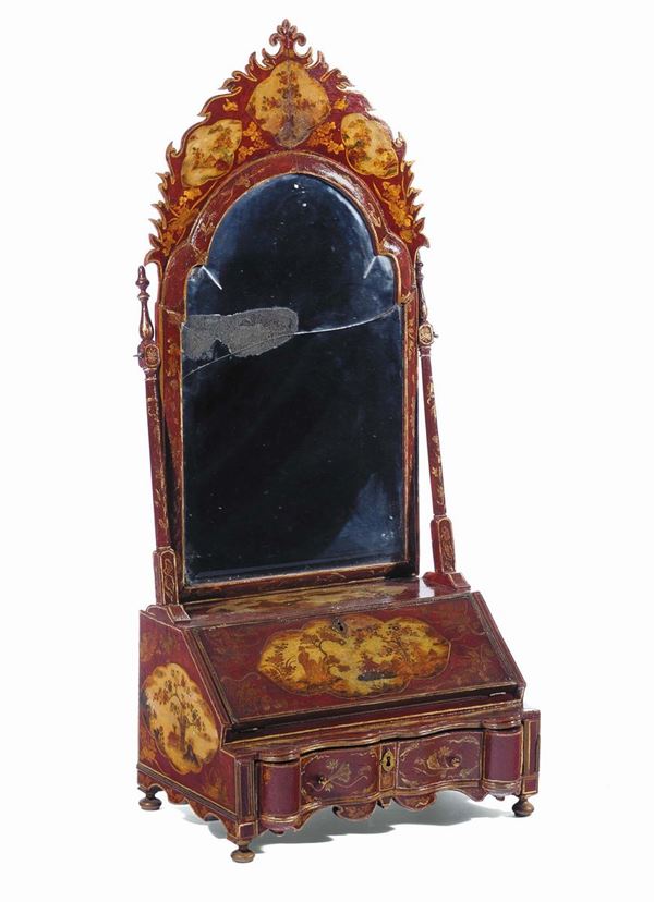 Toeletta laccata a chinoiserie, XVIII secolo