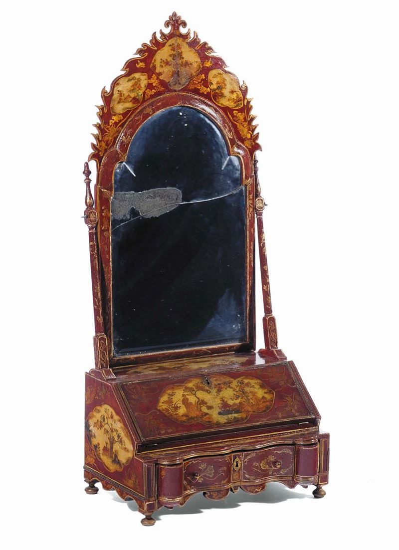 Toeletta laccata a chinoiserie, XVIII secolo  - Auction Antique and Old Masters - Cambi Casa d'Aste