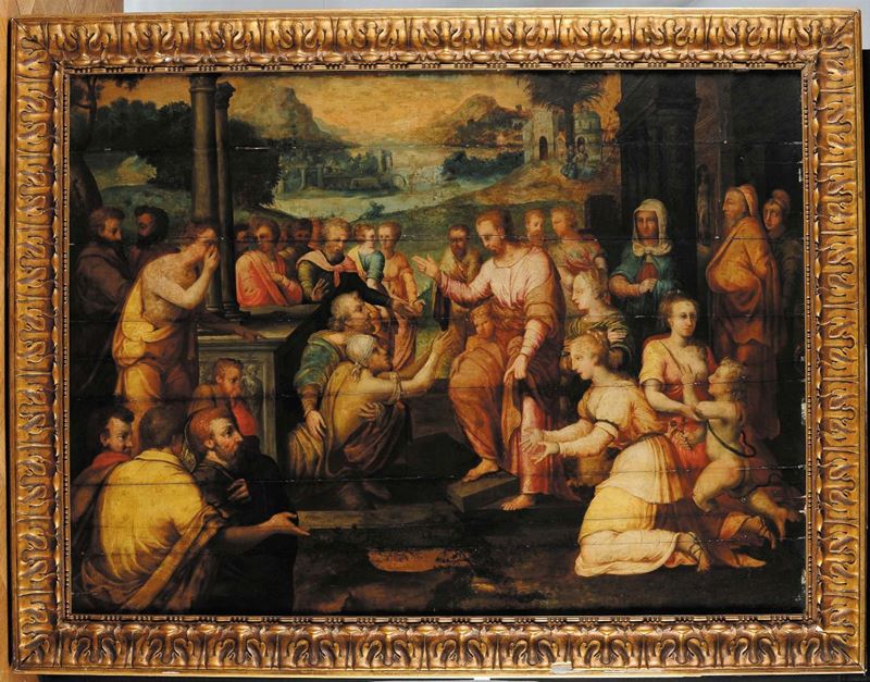 Scuola del XVIII secolo La ressurrezzione di Lazzaro  - Asta Antiquariato e Dipinti Antichi - Cambi Casa d'Aste