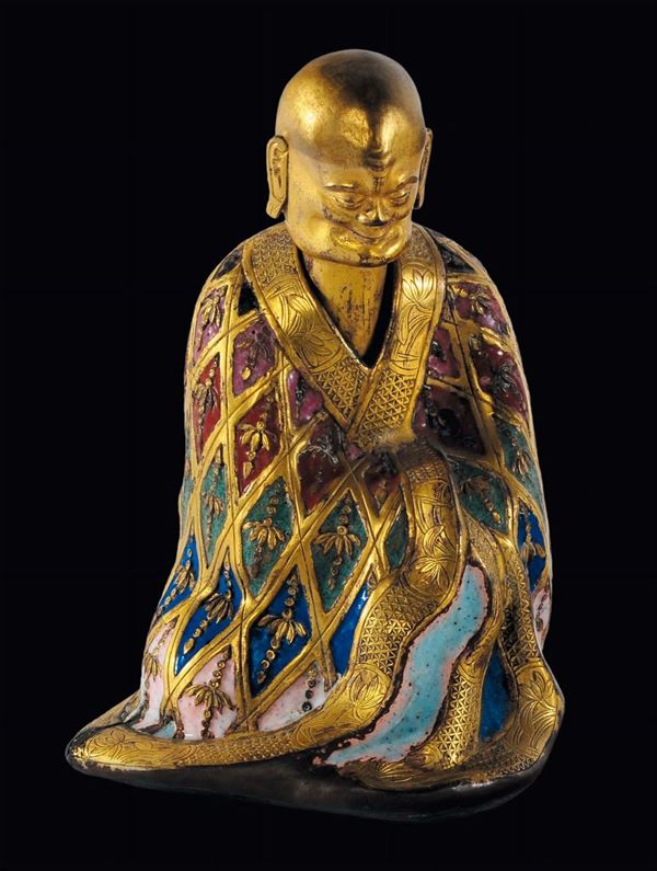 Loan in rame dorato e champlevè, Cina Dinastia Qing, Periodo Qianlong, (1736-1795)