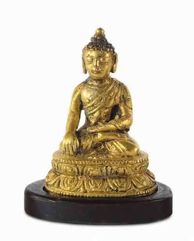 Piccolo Bronzetto di Budda, Cina, Dinastia Qing, XVIII Secolo
