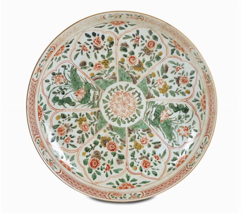 Porcelain plate, China, Qing Dynasty, end 18th century  - Auction Oriental Art - Cambi Casa d'Aste