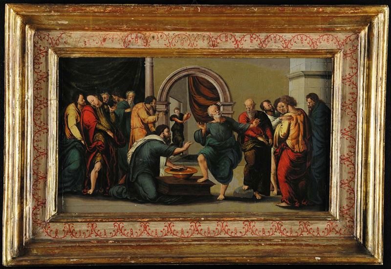 Scuola del XVIII secolo Lavanda dei piedi  - Asta Antiquariato e Dipinti Antichi - Cambi Casa d'Aste