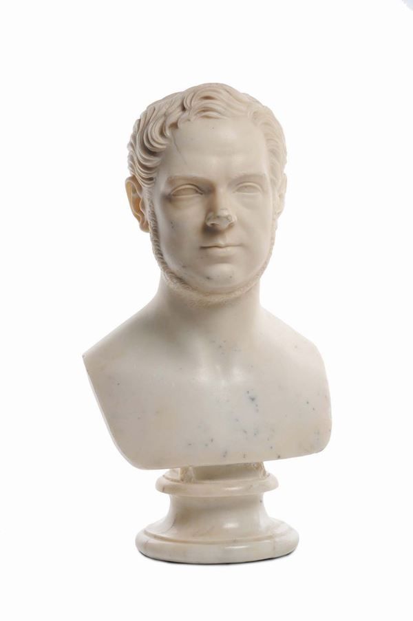 Rinaldo Rinaldi (Padova 1793 - Roma 1874) Busto virile, 1845