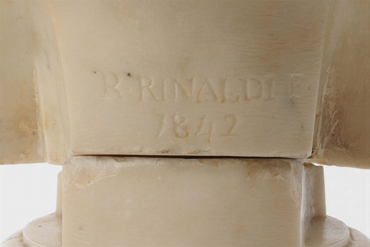Rinaldo Rinaldi (padova 1793 - Roma 1874)busto Virile, 1845