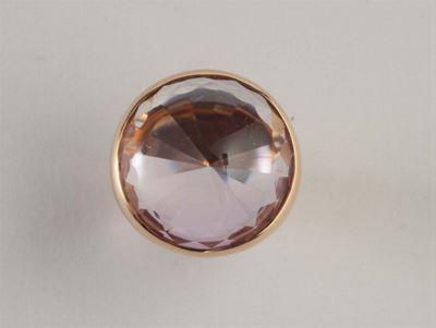 Anello con Ametista Taglio Cabochon