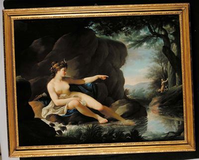 Scuola Romana del XVIII Secolodiana Entro Paesaggio