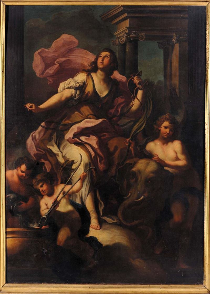 Sebastiano Conca (1676/80-1764), ambito di Allegoria della Temperanza  - Asta Antiquariato e Dipinti Antichi - Cambi Casa d'Aste