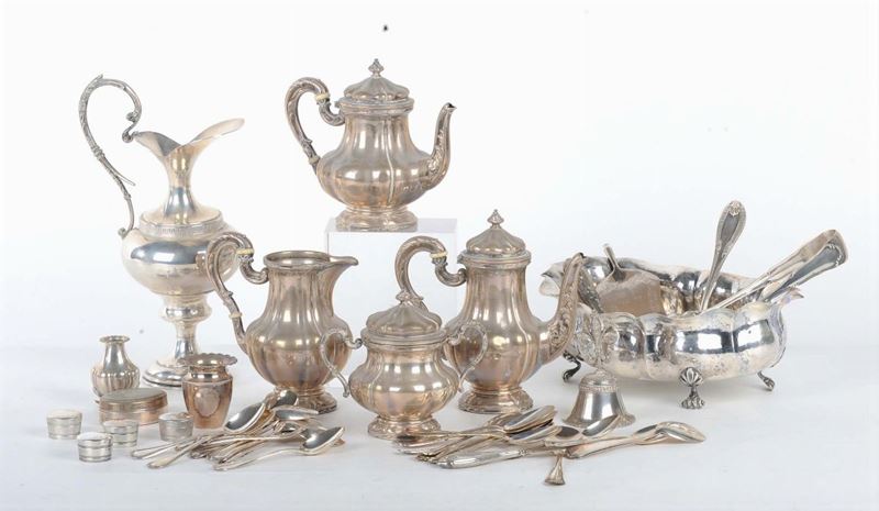 Lotto misto di oggetti in argento  - Auction Silvers, Ancient and Contemporary Jewels - Cambi Casa d'Aste