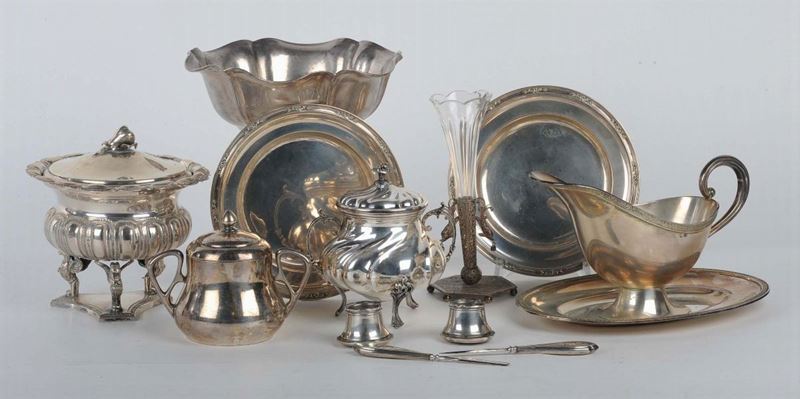 Lotto misto di oggetti in argento  - Asta Argenti e Gioielli Antichi e Contemporanei - Cambi Casa d'Aste