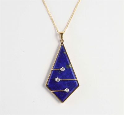 Pendente con Lapislazzulo e Diamanti