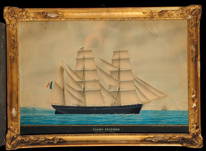 Domenico Gavarrone (1821-1874) Ritratto di brigantino  - Asta Antiquariato e Dipinti Antichi - Cambi Casa d'Aste