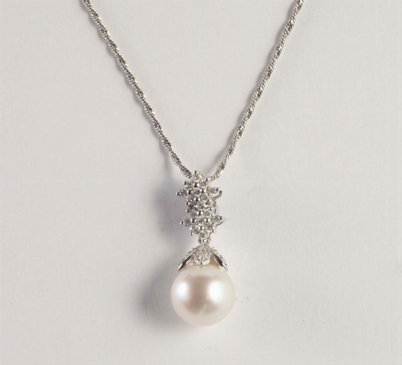 Girocollo con perla  - Auction Silvers, Ancient and Contemporary Jewels - Cambi Casa d'Aste