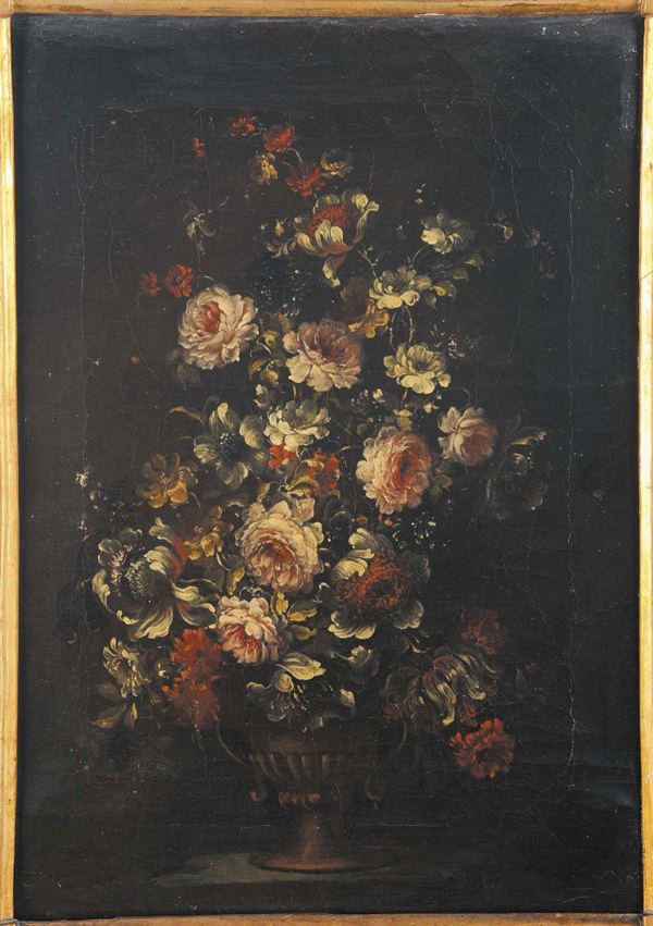 Scuola Italiana del XIX secolo Natura morta con fiori Natura morta con fiori