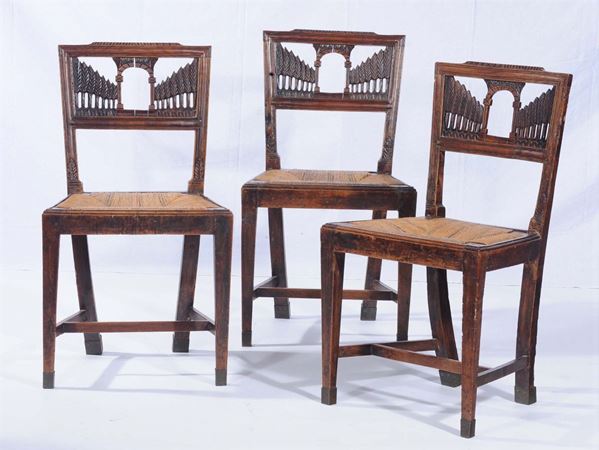 Tre sedie Direttorio, XIX secolo