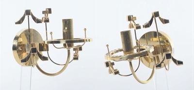 Due Appliques Sciolari in Ottone Anni '70