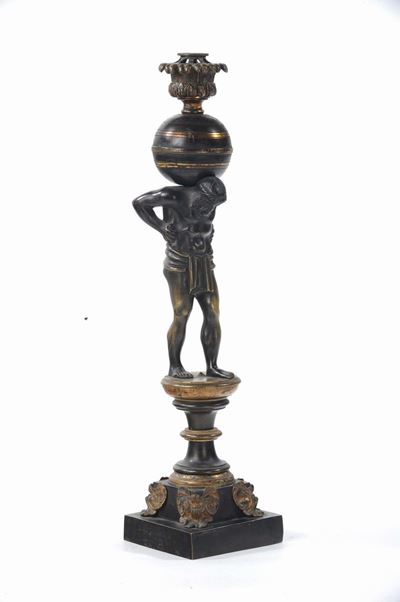 Lume in Bronzo Brunito, XIX Secolo