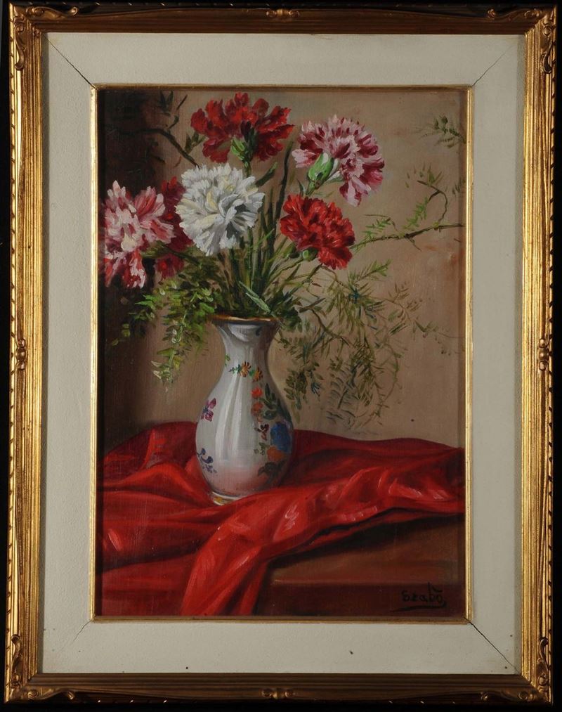 Szabò Natura morta con fiori  - Auction Antiques and Old Masters - Cambi Casa d'Aste