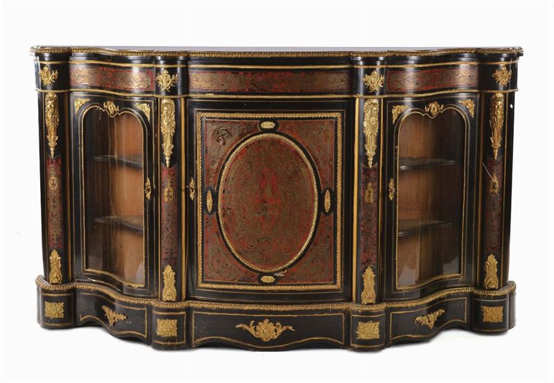 Credenza Boulle in legno ebanizzato, Francia XIX secolo  - Auction Antiques and Old Masters - Cambi Casa d'Aste