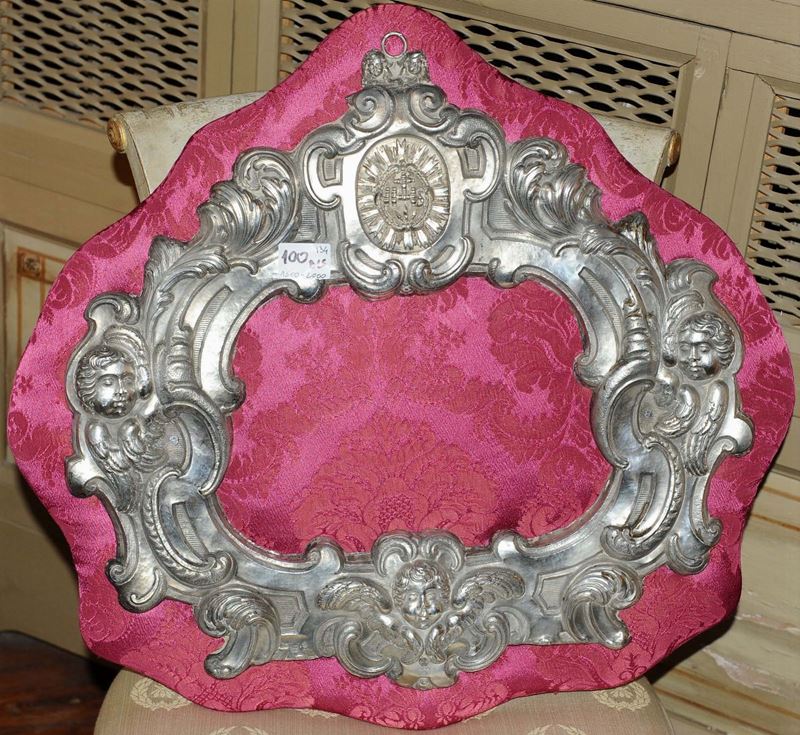Cartagloria in argento, argentiere Biagio Guariniello, Napoli 1713  - Auction Silvers, Ancient and Comtemporary Jewels - Cambi Casa d'Aste