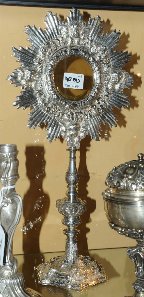 Ostensorio in argento, Firenze 1695  - Auction Silvers, Ancient and Comtemporary Jewels - Cambi Casa d'Aste