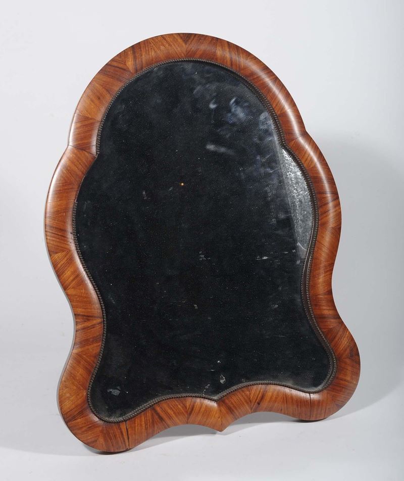Specchiera da tavolo lastronata in radica, XIX secolo  - Auction OnLine Auction 06-2012 - Cambi Casa d'Aste