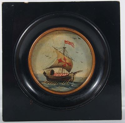 Miniatura Raffigurante Caravella