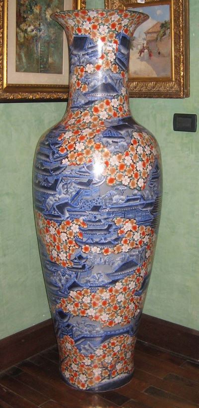 Grande Vaso in Porcellana Policroma, Cina XX Secolo
