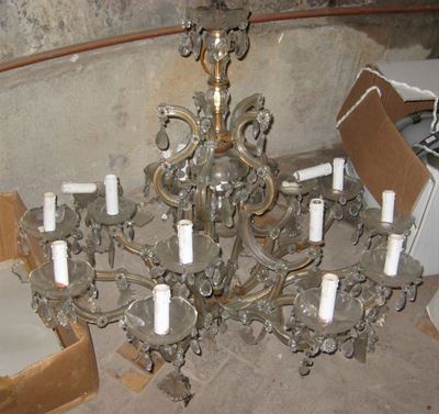 Lampadario a 15 Luci in Cristallo
