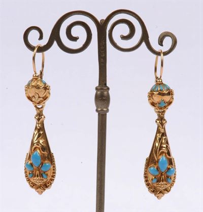 Orecchini con Smalto Azzurro