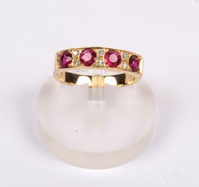 Anello con Diamanti e Rubini