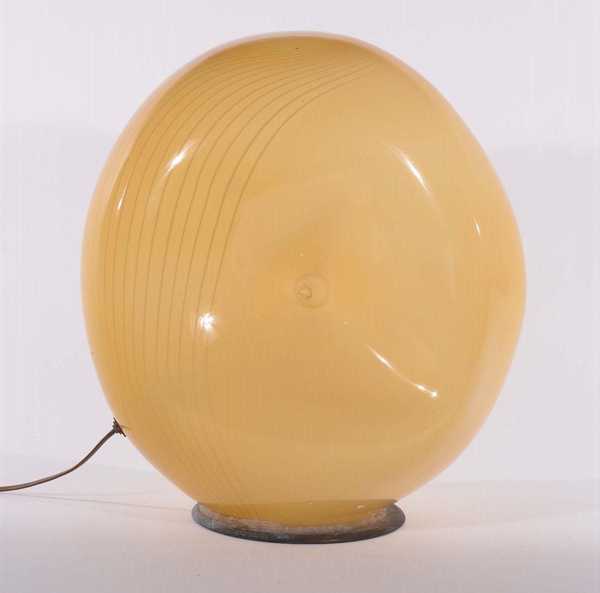 Lampada da Tavolo in Vetro Giallo