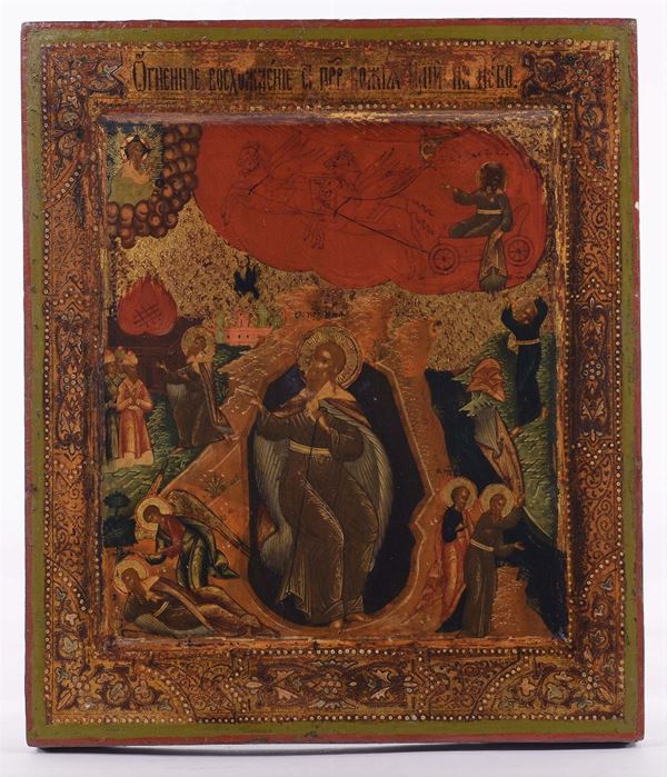 Icona raffigurante Santo con angeli, XIX secolo