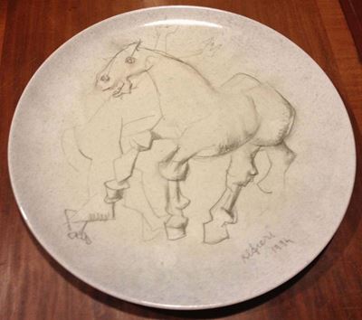 Piatto con Decoro Raffigurante Cavallo