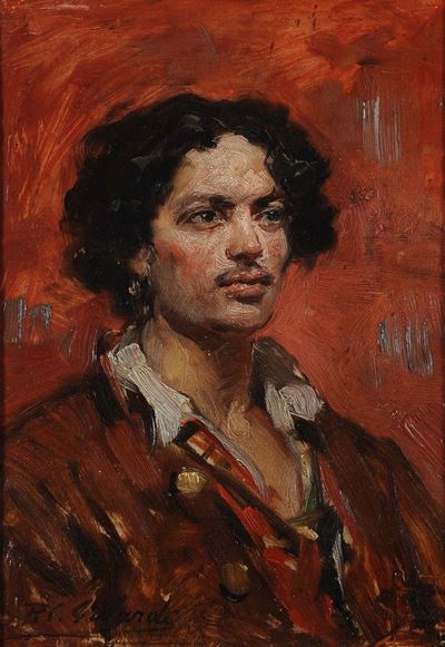 Pier Celestino Gilardi (1837-1905)ritratto di Zingaro
