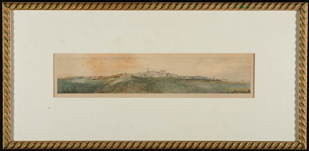 Acquerello Firmato: A. Ticciati 1882 Roma, Raffigurante Paese