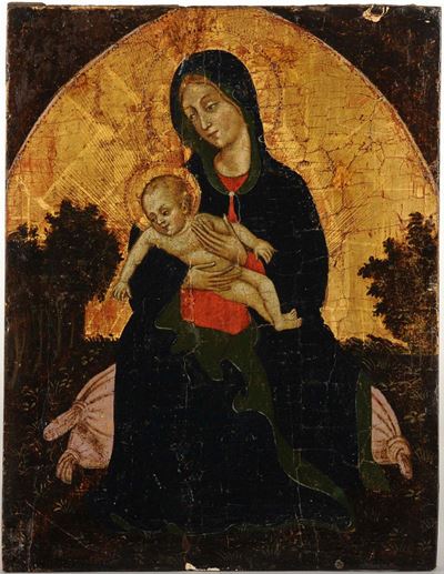 Fondo Oro Raffigurante Madonna