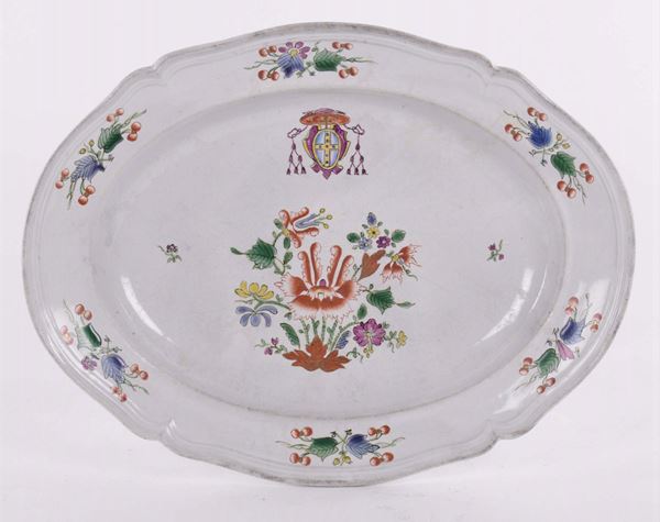 Piatto in porcellana Ginori-Doccia di forma ovale, XVIII secolo