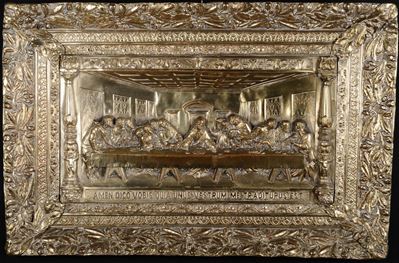 Altorilievo in Metallo Argentato Raffigurante L'iltima Cena, XX Secolo