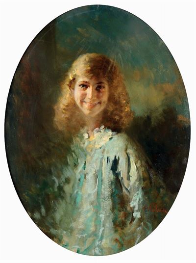 Giuseppe Palanti (1881-1946)ritratto Femminile