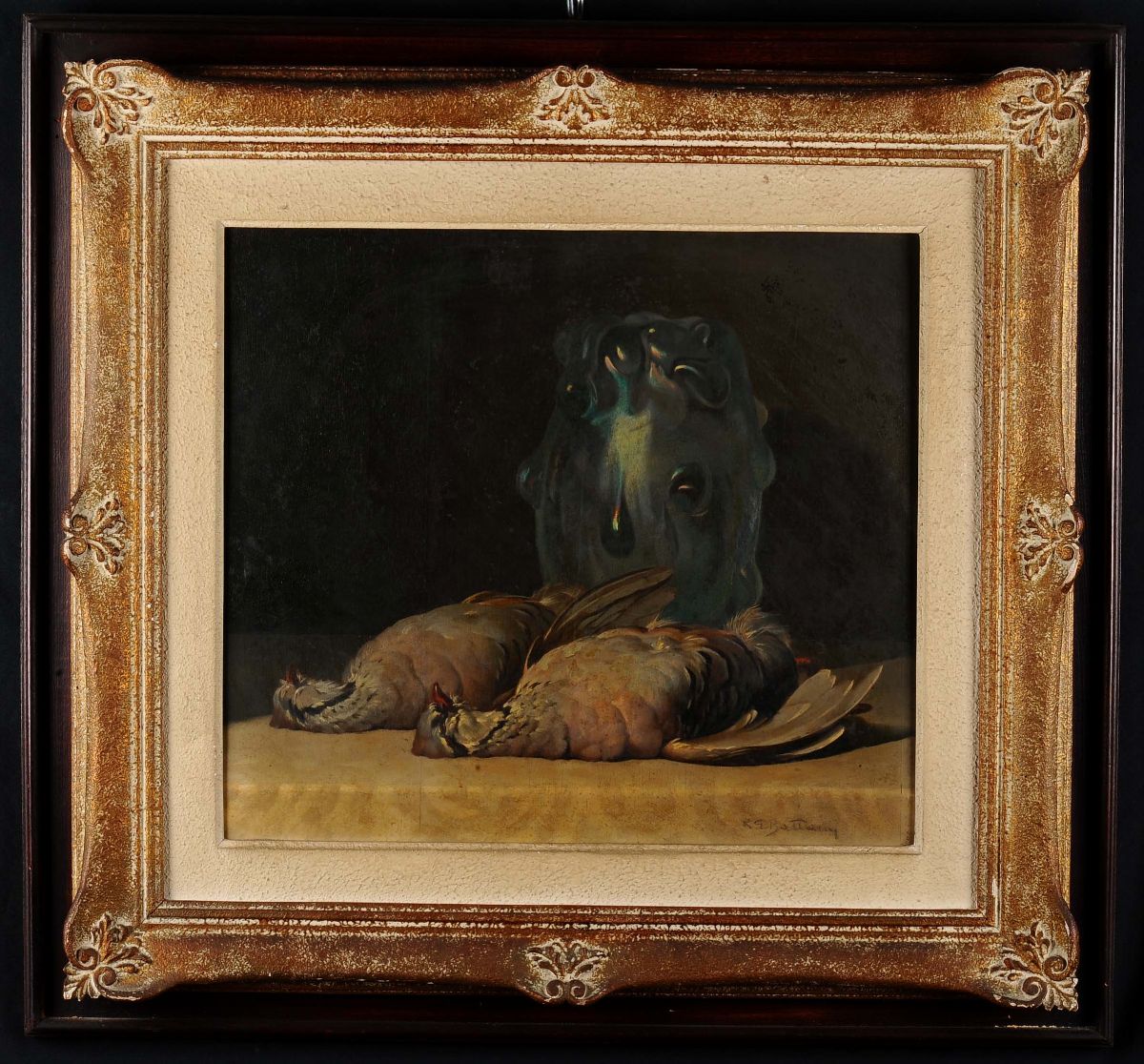 Rino Gaspare Battaini (1892-1960)fagiani con Vaso