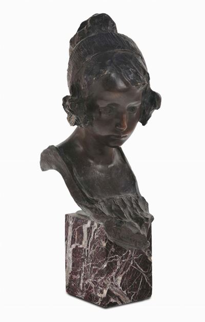 Edoardo Rubino (1871-1954)testa di Fanciulla