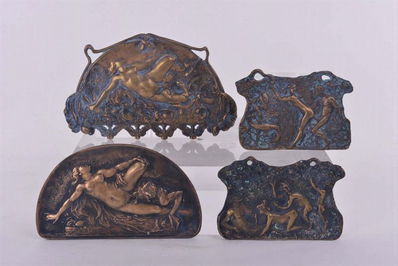 Quattro bassorilievi con soggetti erotici  - Auction Antiques and Old Masters - Cambi Casa d'Aste
