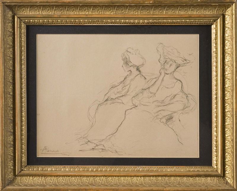 Pompeo Mariani (1857-1927) Figure  - Asta Dipinti del XIX e XX secolo - Cambi Casa d'Aste